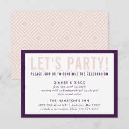 PARTY FIRANDE INFO:s moderna chic äggplanta  Inbjudningar