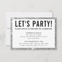 PARTY FIRANDE INFO söt modern silver glitter