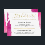 PARTY FIRANDE INSERT modern luxe giltighet rosa Inbjudningar<br><div class="desc">efter kat masard >> www.simplysweetPAPERIE.com <<< En enkel design för INSERT / PARTY CARDS - för att matcha dina huvudinbjudningar. Kärlek, men jag skulle vilja se vissa förändringar - ett annat färg-system, produkt, tillsätt ett foto eller anpassat för ett annat tillfälle - ingen oro bara kontakta mig, KAT@SIMPLYSWEETPAPERIE.COM jag är...</div>