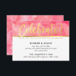 PARTY FIRANDE korall rosa  vattenfärgen guld Inbjudningar<br><div class="desc">med kat masard >> www.simplysweetPAPERIE.com <<< En enkel design för din OSA REPLY CARDS - för att matcha dina huvudinbjudningar. Kärlek, men jag skulle vilja se vissa förändringar - ett annat färg-system, produkt, tillsätt ett foto eller anpassat för ett annat tillfälle - ingen oro bara kontakta mig, KAT@SIMPLYSWEETPAPERIE.COM jag är...</div>