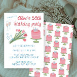 Party Flickaktigt i 30års födelsedag Cute Anpassni Inbjudningar<br><div class="desc">Söt kort för en roligt födelsedagsfest inbjudan! Hand skapade konst åt dig! FULLT ANPASSADE! Klicka på "Anpassa" ovan om du vill redigera texten. Klicka på "Redigera med verktyg" för att justera typsnitt, färg och placeringar. Ta bort baksidans kaka mönster om du vill. (Se även min butik för alternativa utformningar) GO...</div>