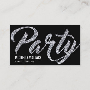 Party   Foil Script Visitkort