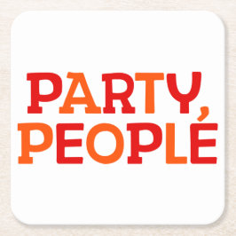 Party, folk. underlägg papper kvadrat