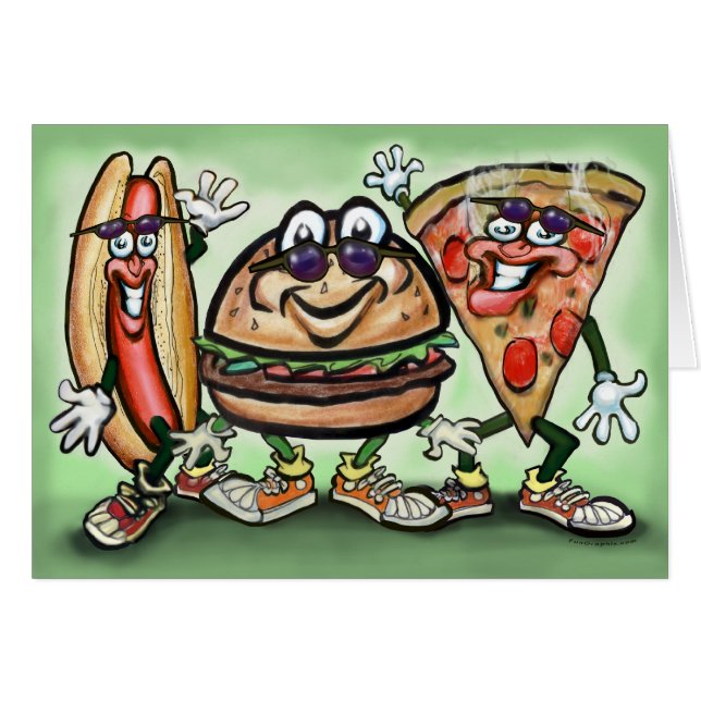 Party Food Hälsningskort (Framsidan Horizontal)