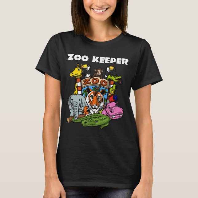 Party för älskare för Zoovårdare djurt T Shirt (Framsida)