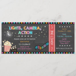 Party för biljett för film för inbjudan för