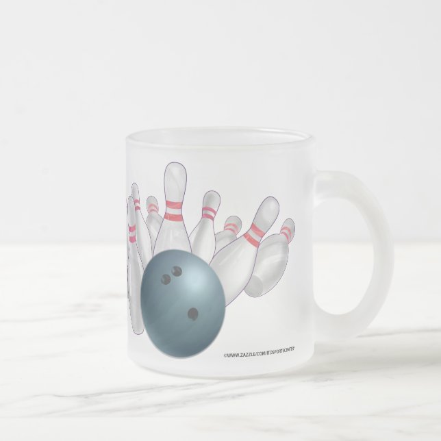 Party för blåttbowlingklotpersonlig mugg (Höger)