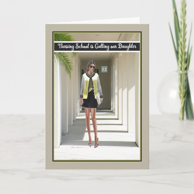 Party för dotter som Lämnar för sjuksköterskekort Inbjudan (Framsida)