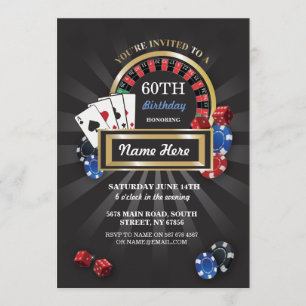Party för inbjudan för kasinonattLas Vegas