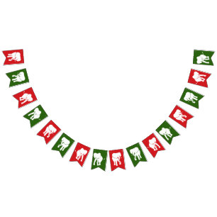 Party för jul för utbyte för vitelefantgåva vimplar