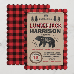 Party för Lumberjack för Inbjudningar