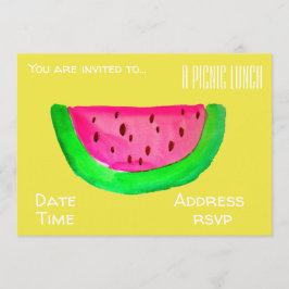 Party för lunch för vattenmelonsommarpicknick inbjudningar