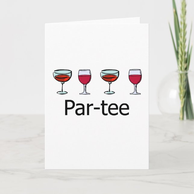 party för Par-utslagsplats vinexponeringsglas Kort (Framsida)