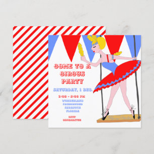 Party för rand för tält för cirkus för inbjudningar