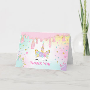 Party för Slime för Unicorn för kort för