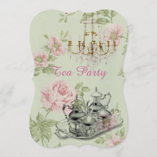 party för tea för paris blom- vårmöhippa inbjudningar