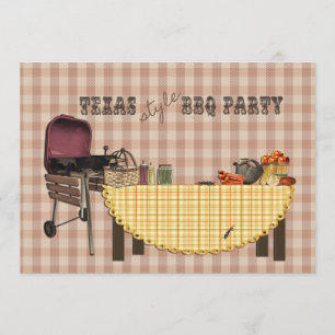 Party för Texas stilBBQ Inbjudningar