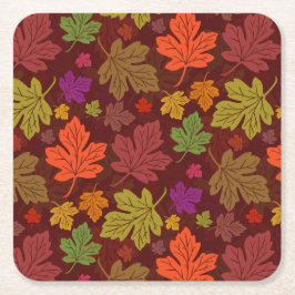 Party för thanksgiving för lövlövverkhöst underlägg papper kvadrat