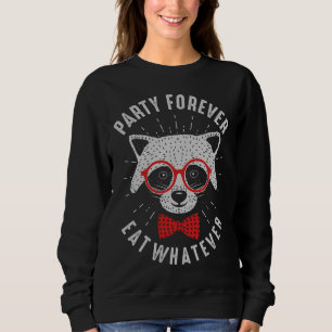 Party Forever Eat Spelar ingen roll Cute Hipster R T Shirt