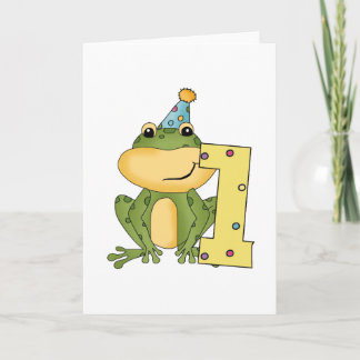 Party Frog 1:a födelsedag T-shirts och gåvor Kort