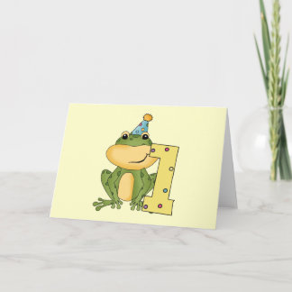 Party Frog 1:a födelsedag T-shirts och gåvor Kort