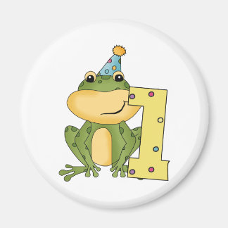Party Frog 1:a födelsedag T-shirts och gåvor Magnet