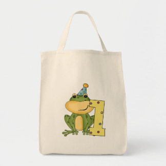 Party Frog 1:a födelsedag T-shirts och gåvor Tygkasse