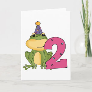 Party Frog 2:a födelsedag T-shirts och gåvor Kort