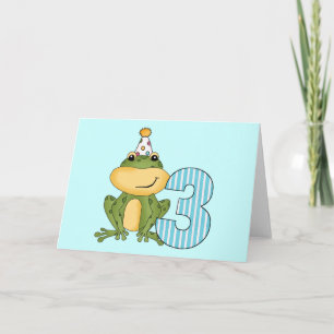 Party Frog 3:e födelsedag T-shirts och gåvor Kort