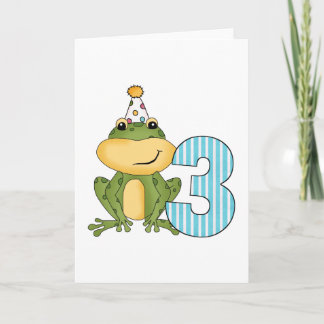 Party Frog 3:e födelsedag T-shirts och gåvor Kort
