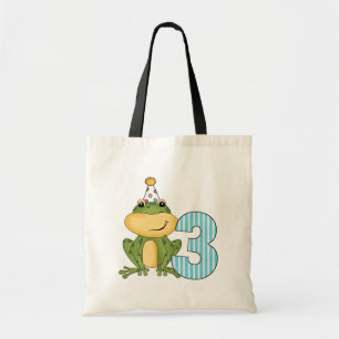 Party Frog 3:e födelsedag T-shirts och gåvor Tygkasse