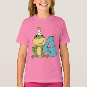 Party Frog 4e födelsedagen T-shirts och presenter