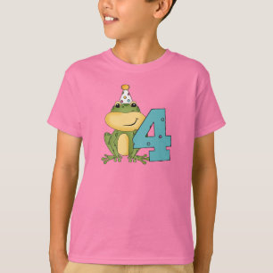 Party Frog 4e födelsedagen T-shirts och presenter