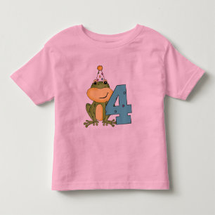 Party Frog 4e födelsedagen T-shirts och presenter