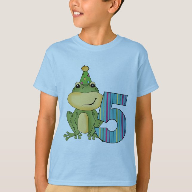 Party Frog 5:e födelsedag T-shirts och gåvor (Framsida)