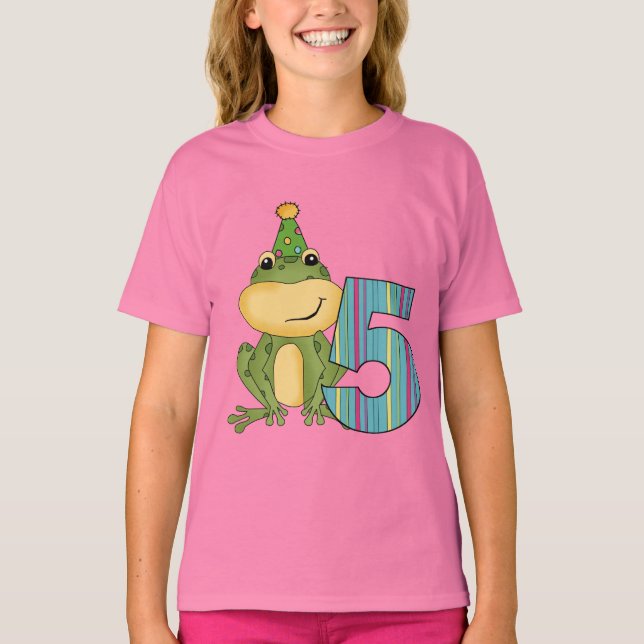 Party Frog 5:e födelsedag T-shirts och gåvor (Framsida)