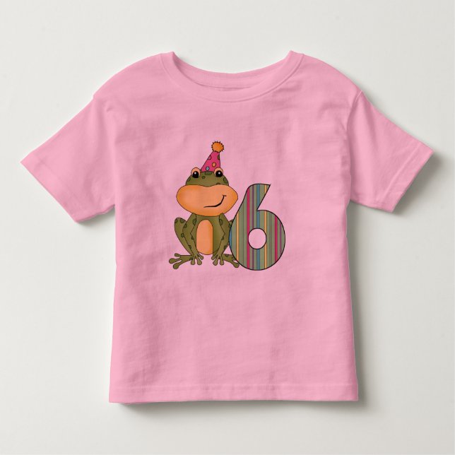 Party Frog 6e Birthday T-shirts and Gifts (Framsida)