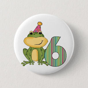 Party Frog 6e Birthday T-shirts and Gifts Knapp