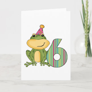 Party Frog 6e Birthday T-shirts and Gifts Kort