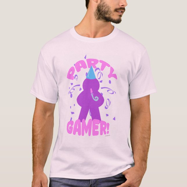 Party Gamer Roligt Boardmatch Meeple Art T Shirt (Framsida)