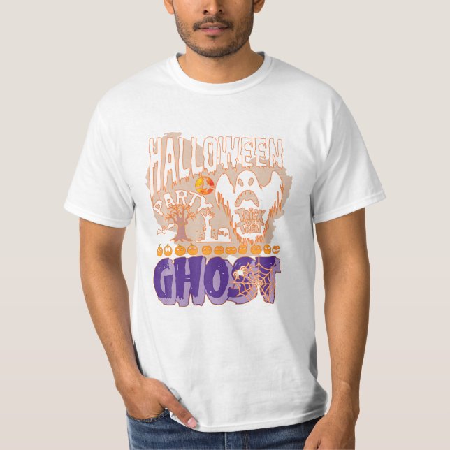 Party Ghost Funny T Shirt (Framsida)