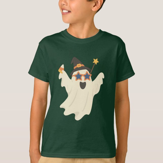 Party Ghost - Roligt Halloween Vibes T Shirt (Framsida)
