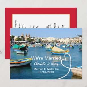 Party gift efter bröllopsmottagning på Malta Inbjudningar