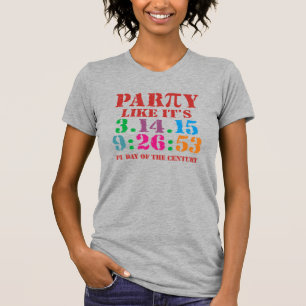 Party gillar att det är 3.14.15 9:26:53 t-shirt P