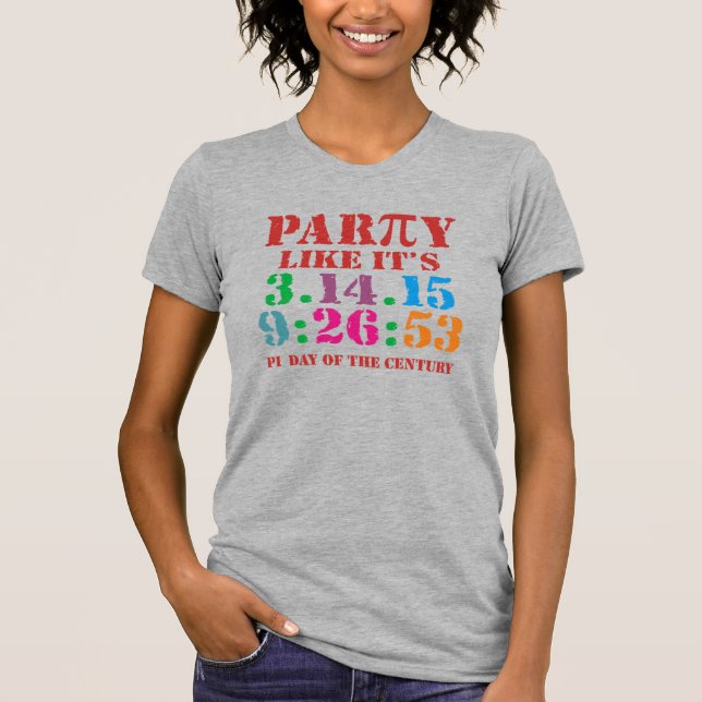 Party gillar att det är 3.14.15 9:26:53 t-shirt Pi (Framsida)