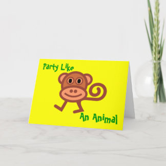 Party gillar en djurinbjudan inbjudan