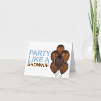 Party gillar ett blått kort (Brownie Birthday Card