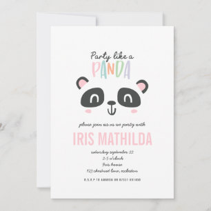 Party gillar panda smart multifärgad födelsedag