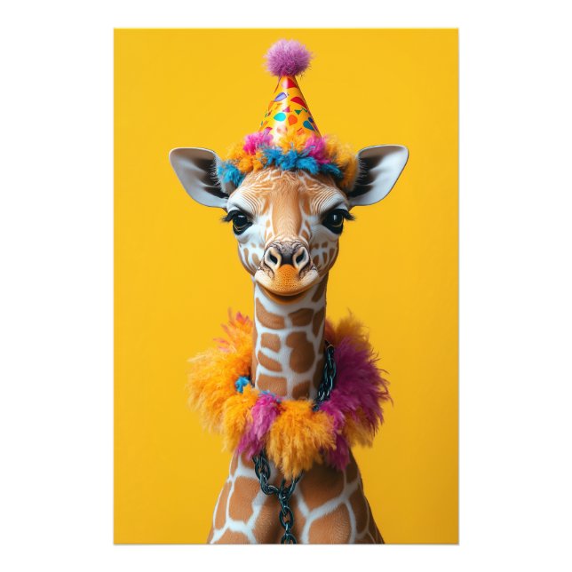 Party Giraffe Extravaganza Fototryck (Framsidan)