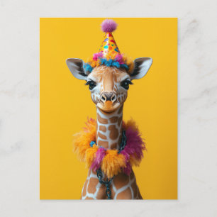 Party Giraffe Extravaganza Vykort
